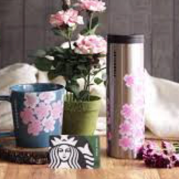 Starbucks 2017 16 oz. Sakura Cherry Blossom SS Tumbler Mug - Picture 2 of 8